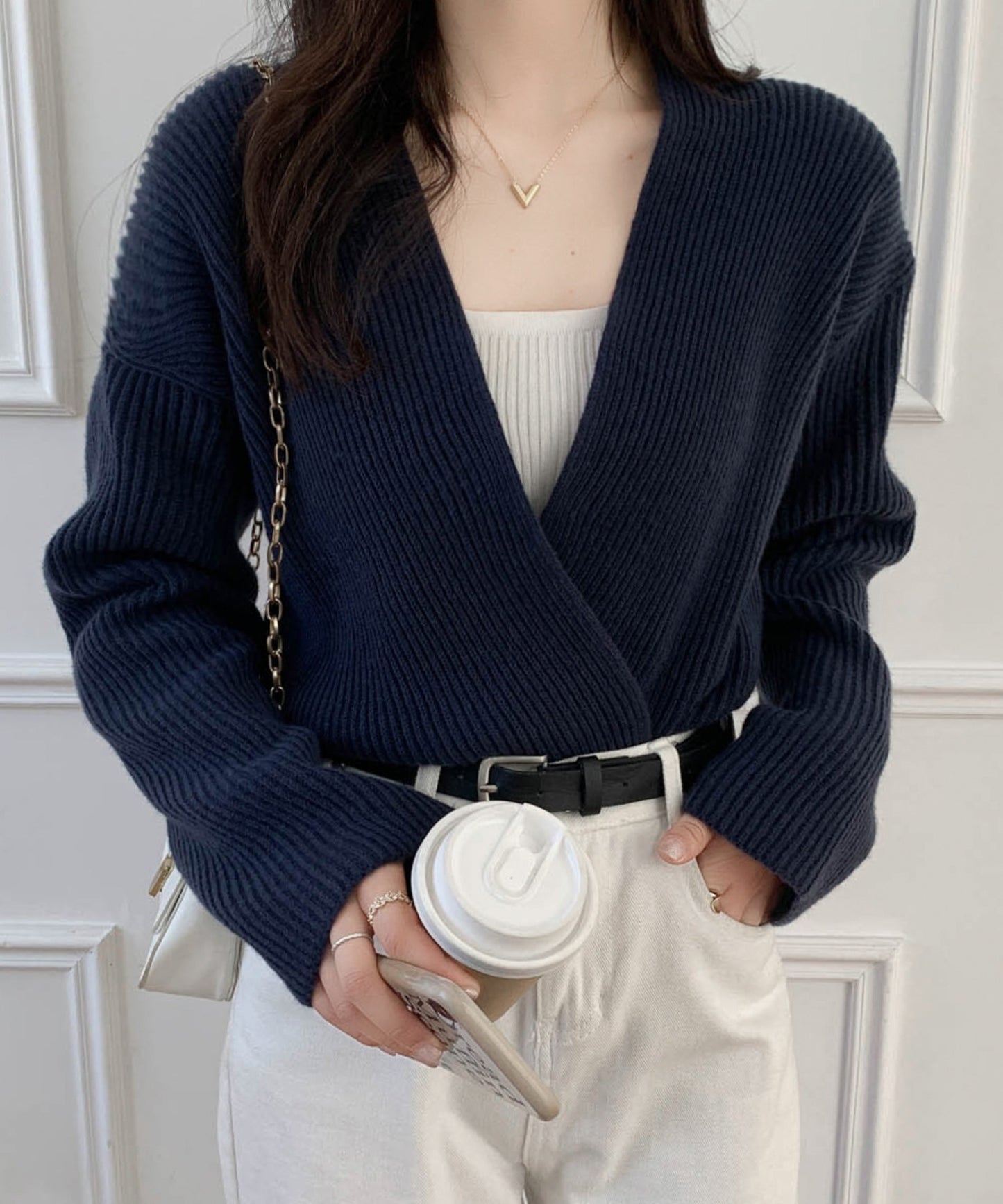 カシュクールニットプルオーバー
