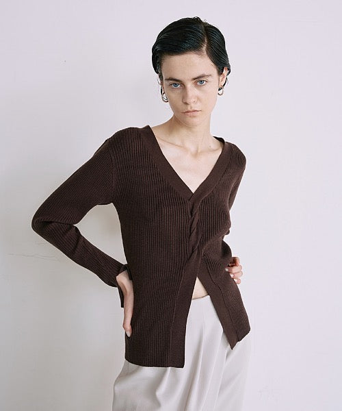 Rib Twist Tops(リブツイストニットトップス)