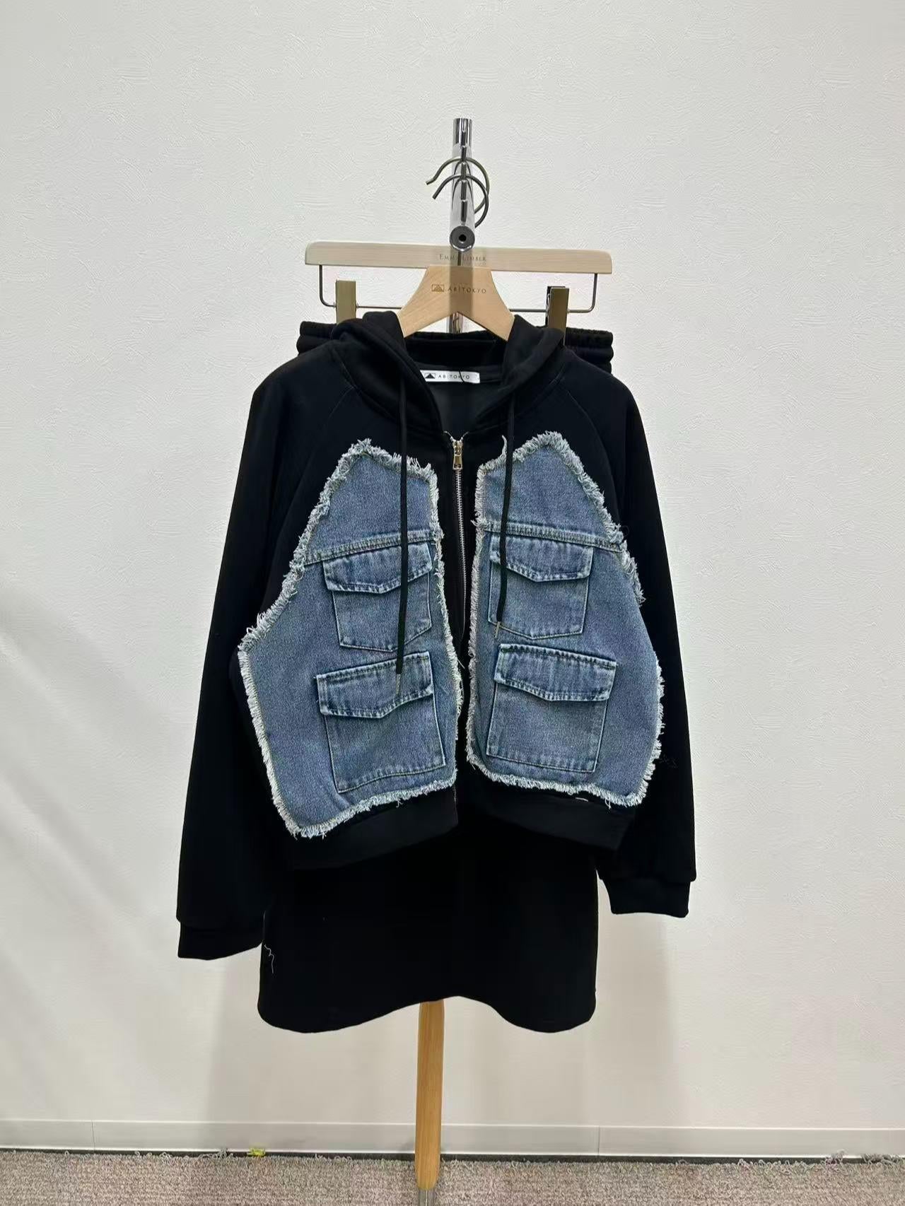 神ポケセット】フリンジデニムドッキングセットアップ – ABITOKYO