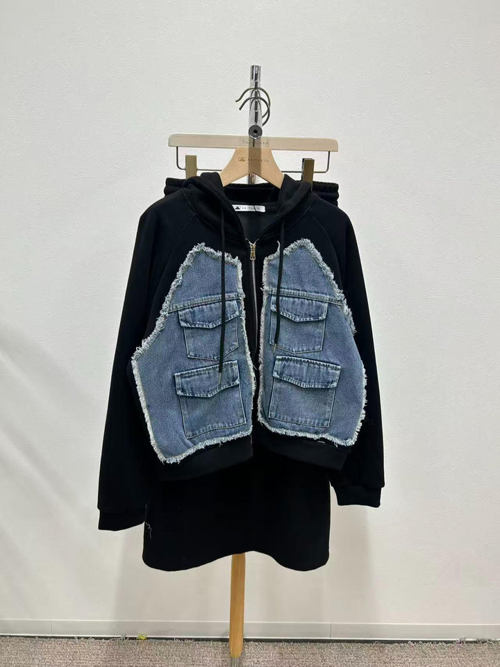 【神ポケセット】フリンジデニムドッキングセットアップ