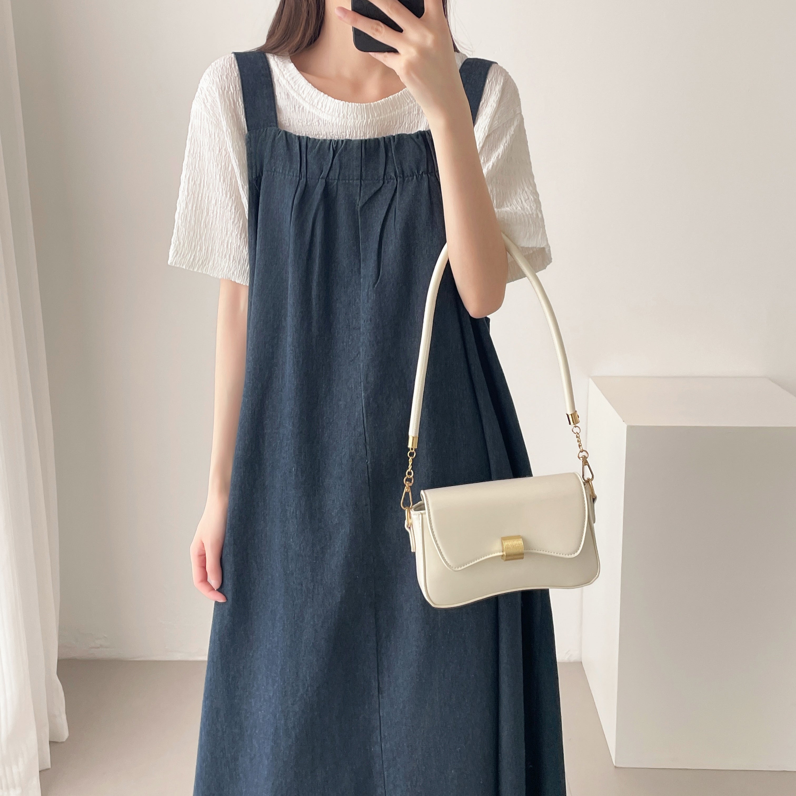r*o様 フラボア　ロスターデニムワンピース　定価26400円 フラボア ロスターデニムワンピース 定価26400円 - メルカリ