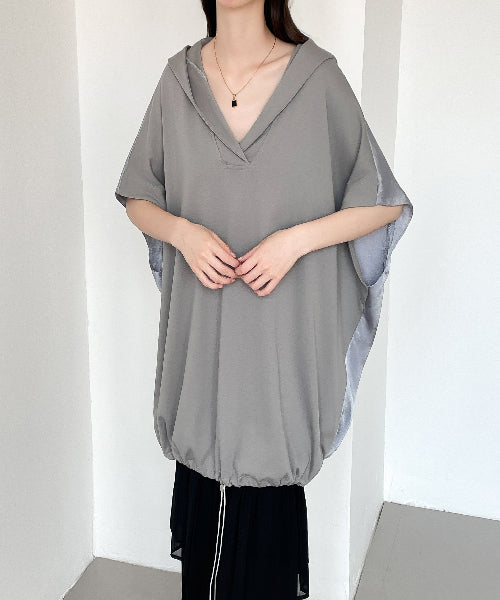 【神フーディー】☆ドルマンノースリーブフードプルオーバー　