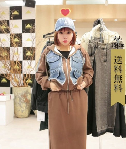 【神ポケセット】フリンジデニムドッキングセットアップ