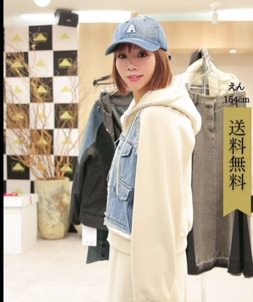 【神ポケセット】フリンジデニムドッキングセットアップ