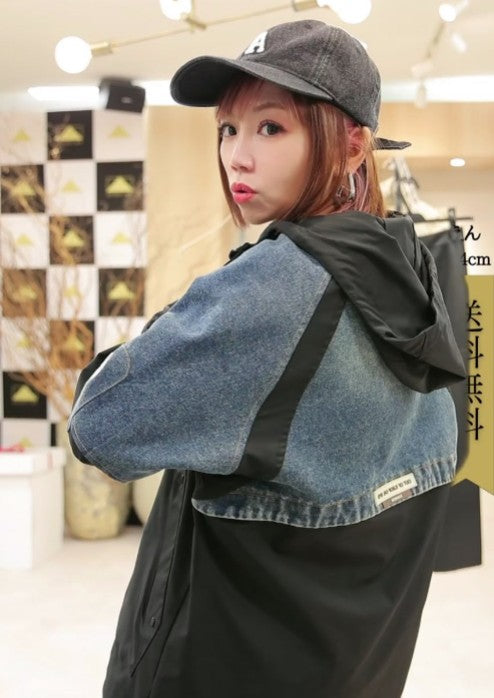 【神マンパー】デニム切替マウンテンパーカー　100