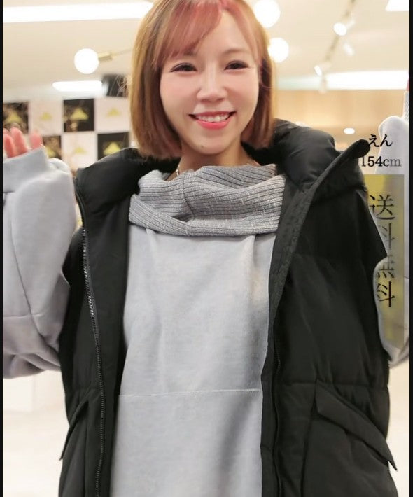 【神マフパー】 【ABITOKYO】異素材ドッキングフードオーバートレーナー　100