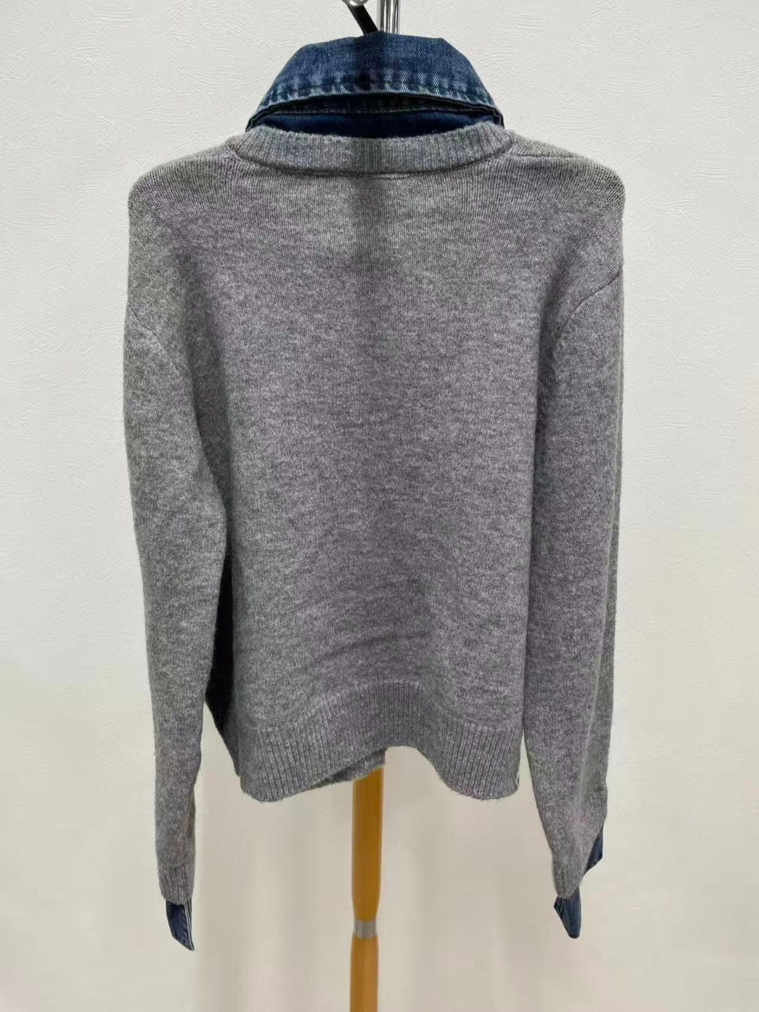 【神デニカーデ】デニムドッキングニットカーディガン