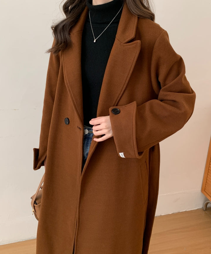 バックスリットオーバーサイズロングチェスターコート