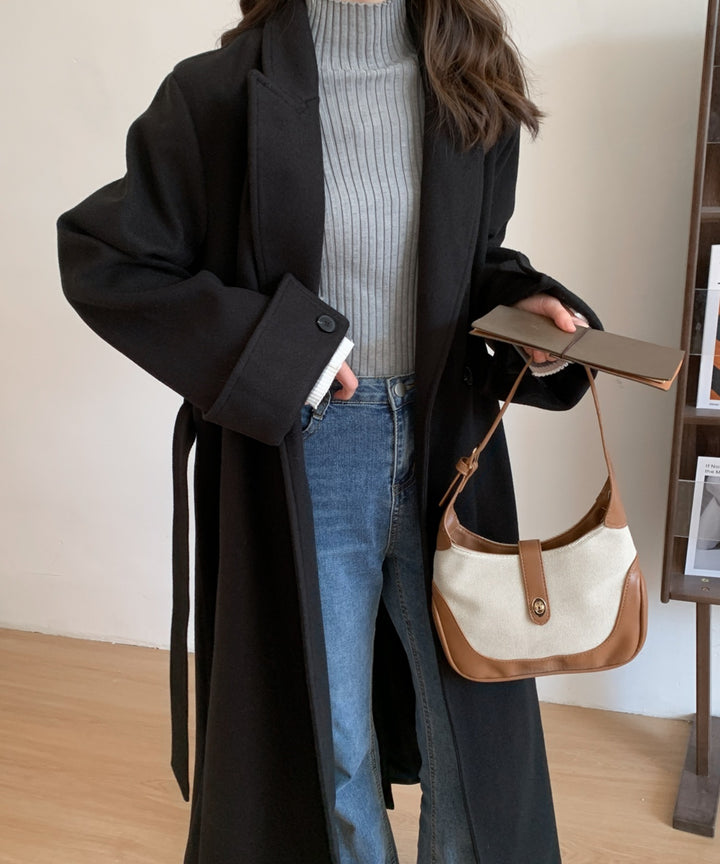 バックスリットオーバーサイズロングチェスターコート