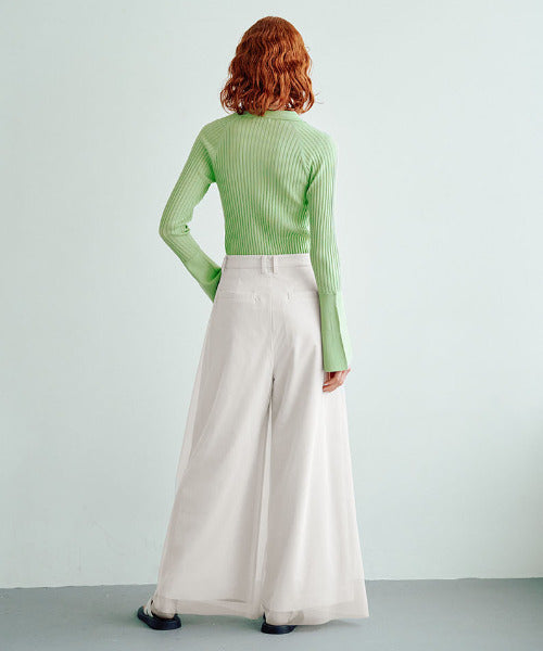 Tulle Wide Pants（チュールワイドパンツ） – ABITOKYO （ アビ