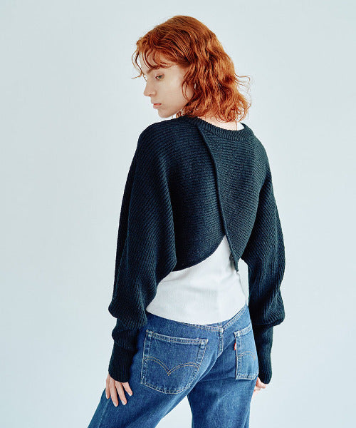 Cropped Boucle Knit Tops（クロップドブークレニットトップス）