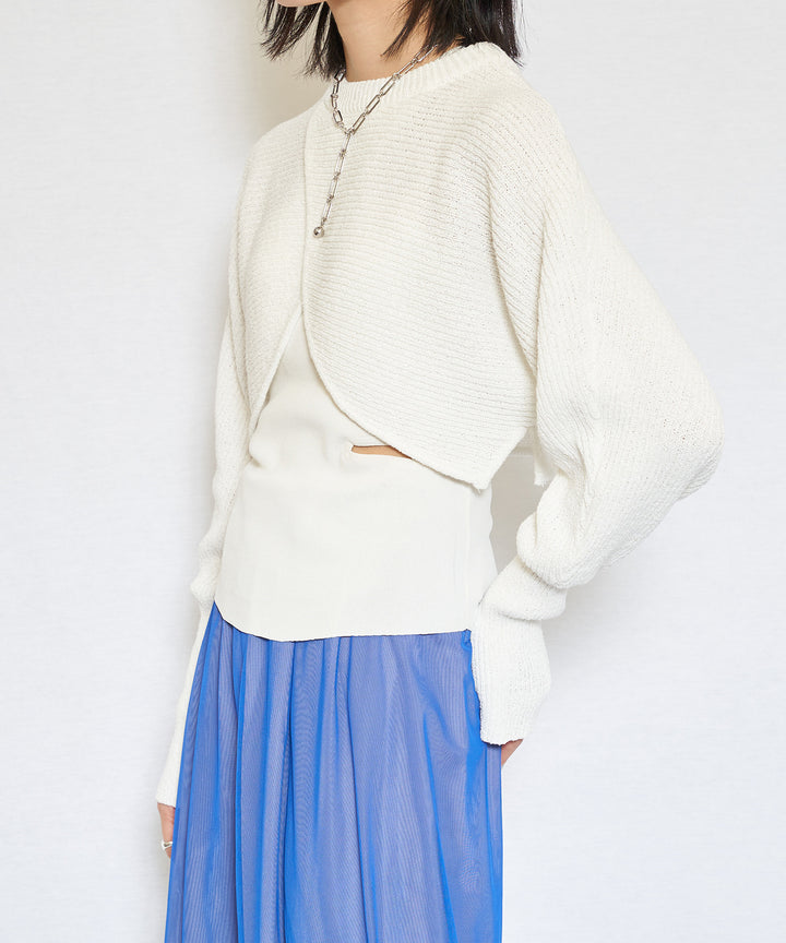 Cropped Boucle Knit Tops（クロップドブークレニットトップス）