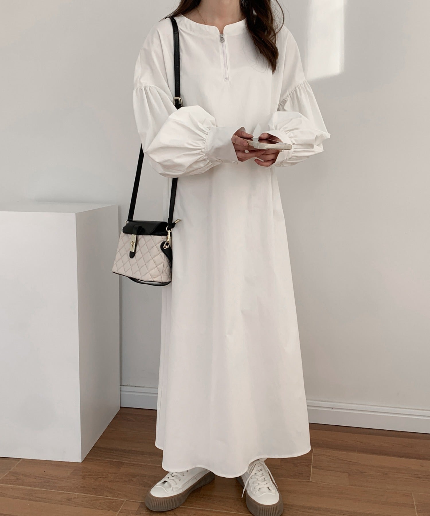 herlipto　ロングワンピース　エアリーボリュームスリーブドレス　M Airy Volume Sleeve Dress