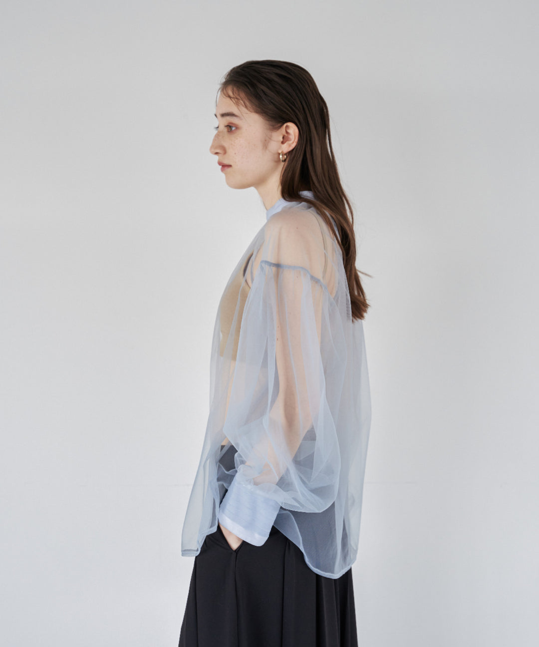 Tulle Over Blouse