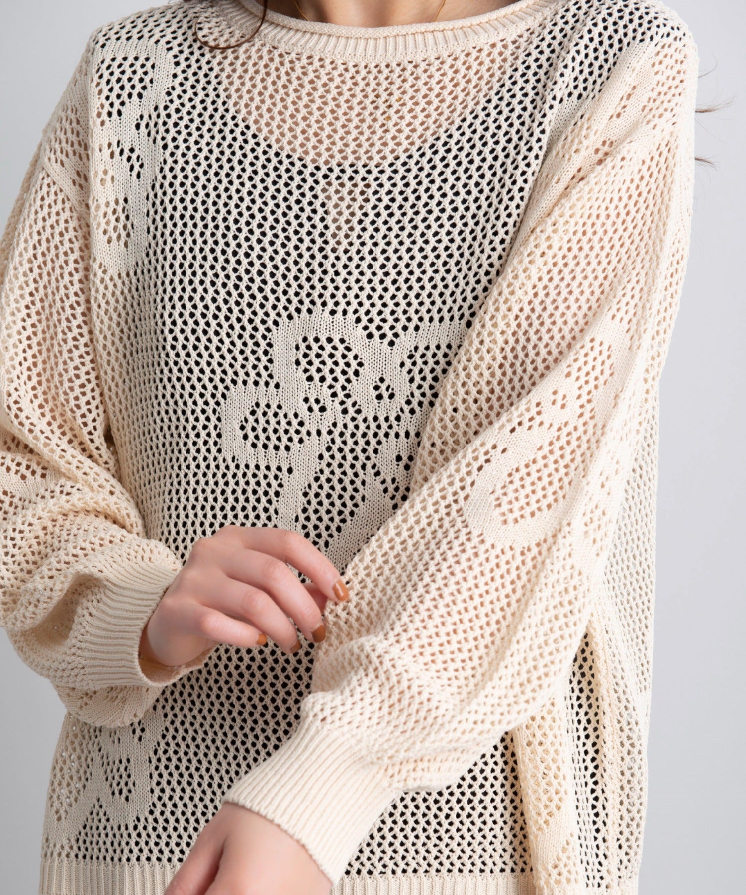 Ameri（アメリ）の「DAMASK JACQUARD KNIT（ニット/セーター）」 - WEAR