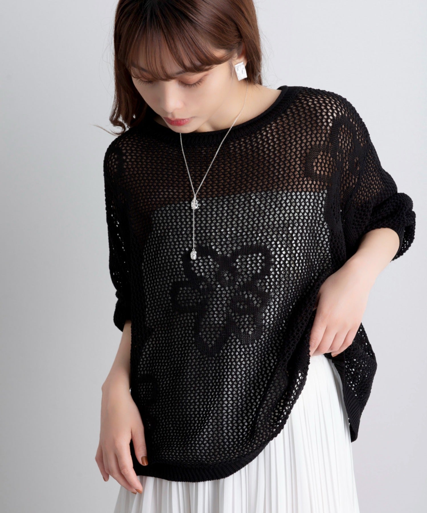 極美品✨慈雨 プルオーバー 変形 ジャガード 花柄 大きいサイズ 42 XL - メルカリ
