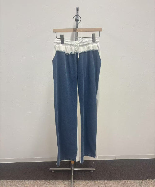 【神デ二セット】☆デニムドッキングスウェットセットアップ
