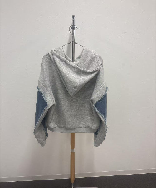 【神デ二セット】☆デニムドッキングスウェットセットアップ