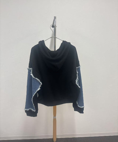 【神デ二セット】☆デニムドッキングスウェットセットアップ