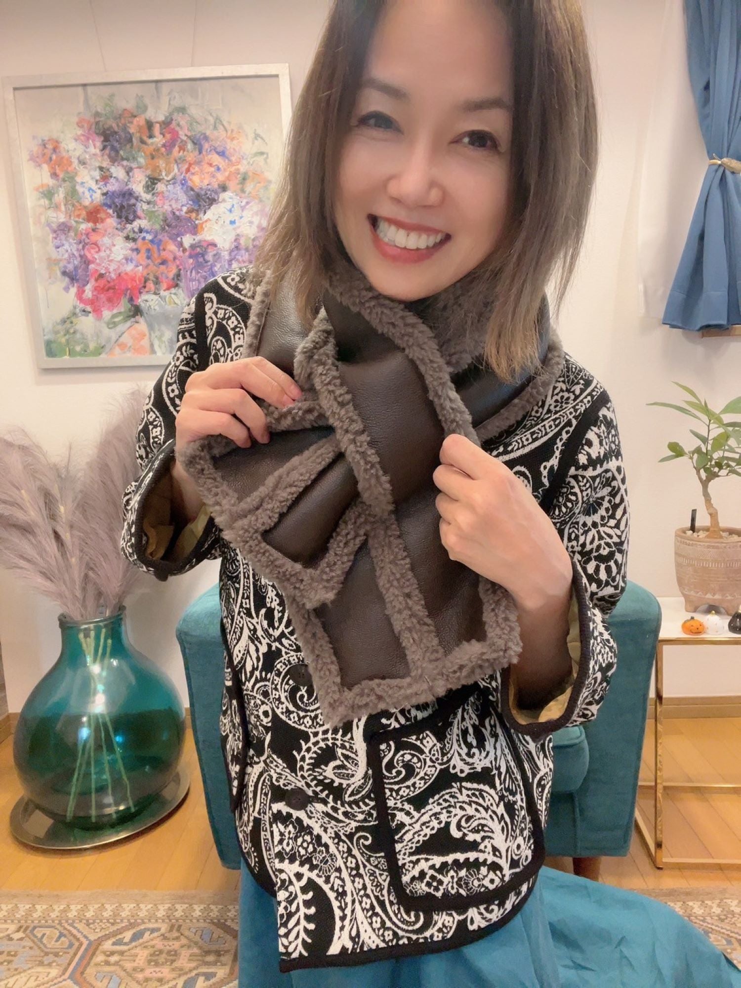 完売品・美品】RISLEY リバーシブルボアベスト フーディ